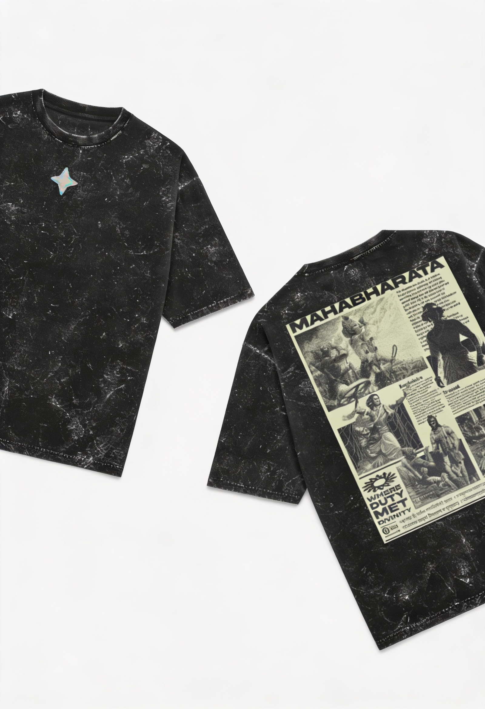 MAHABHARAT - Acid Washed Oversized Tee