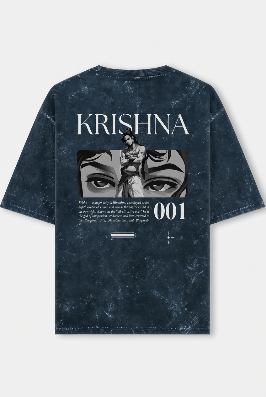 KRISHNA Acid Washed Oversized Tee