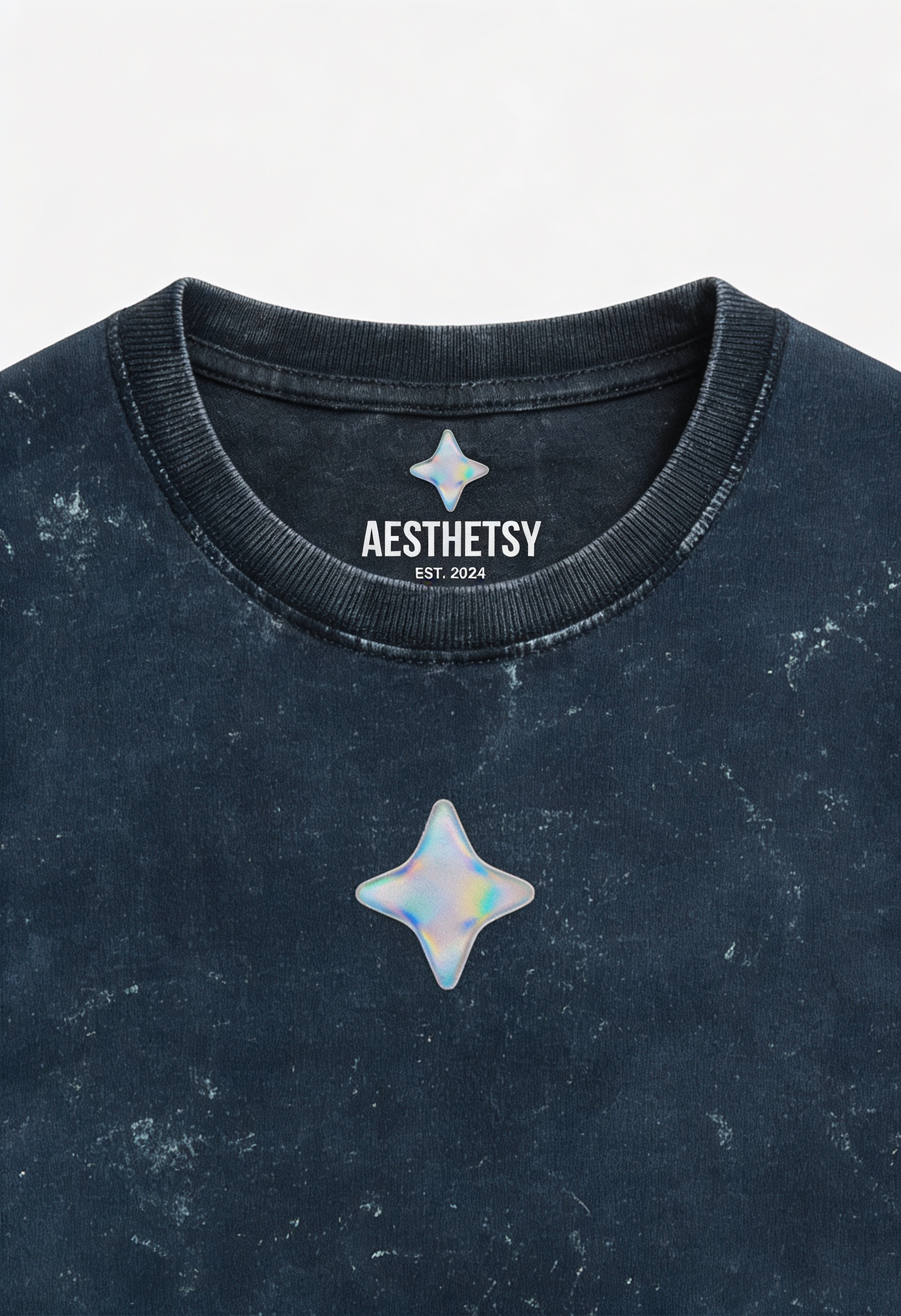THE BEGINNING Acid Washed Oversized Tee