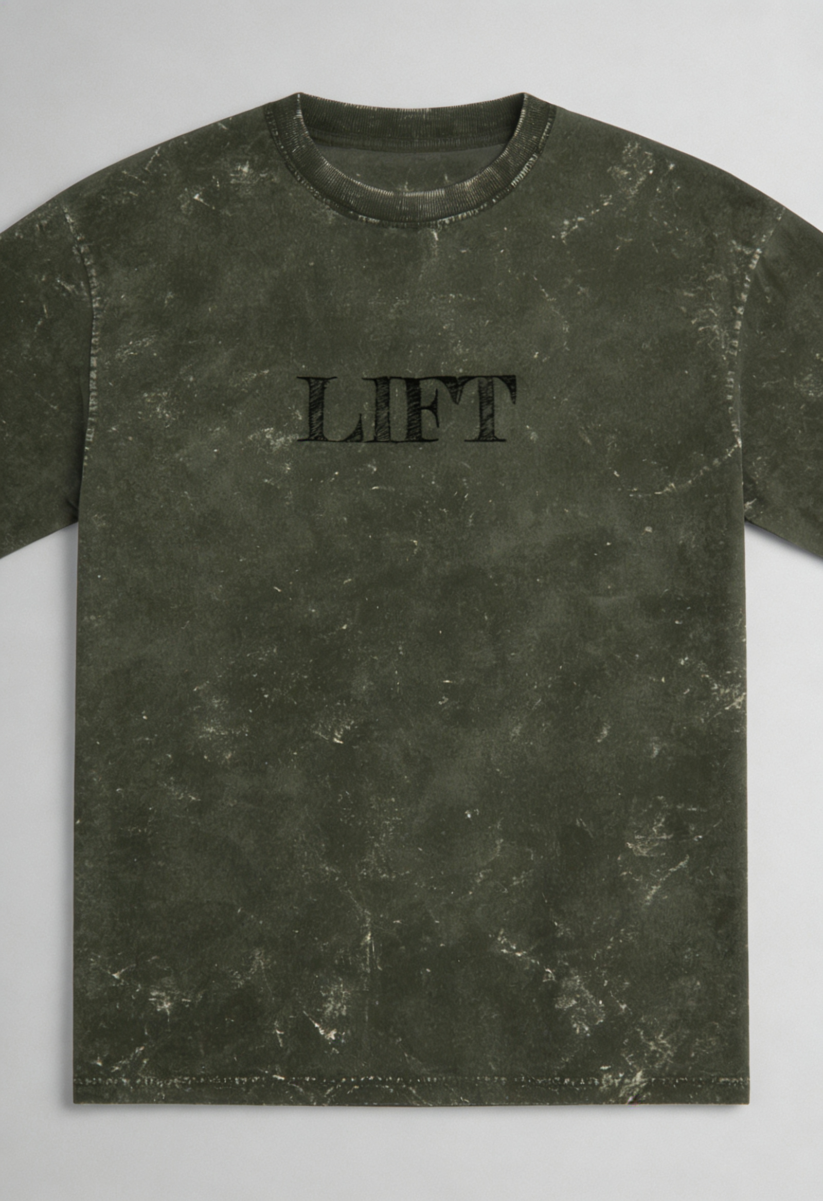 LIGHT WEIGHT GYM Acid Washed Oversized Tee