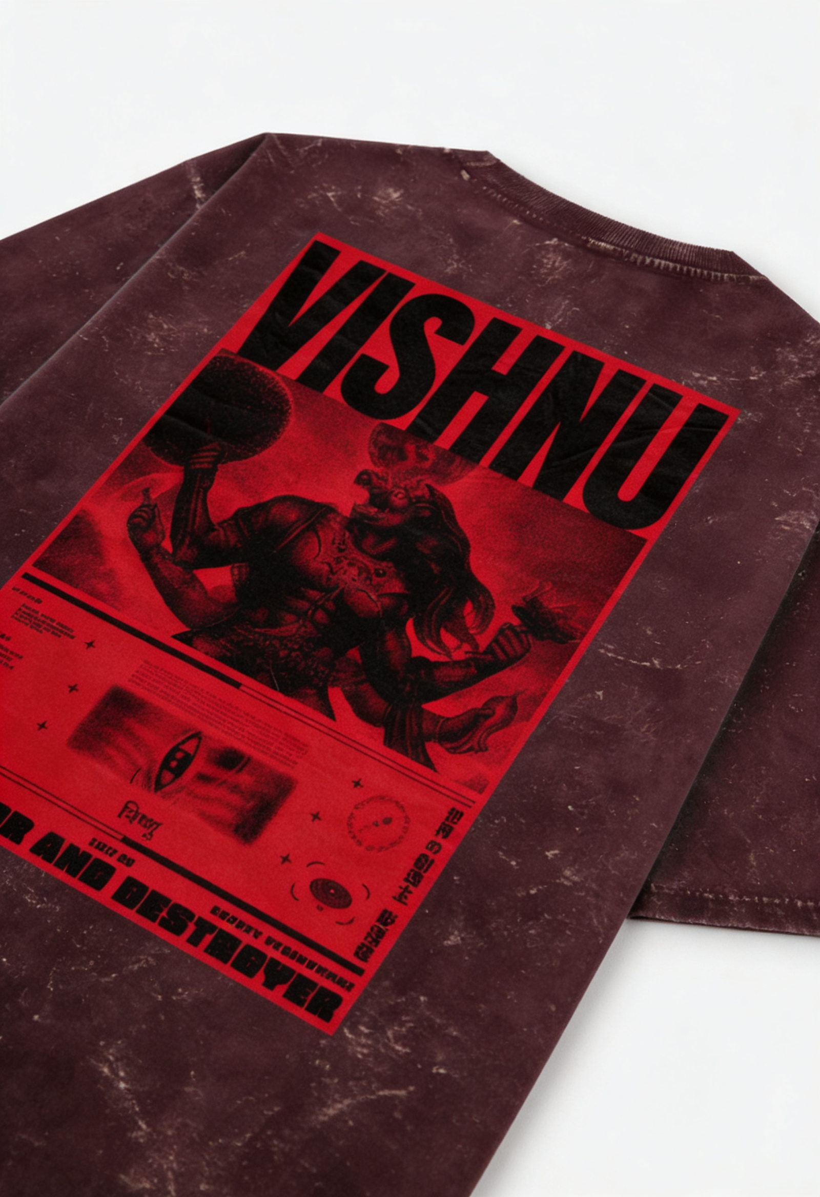 VISHNU - Acid Washed Oversized Tee