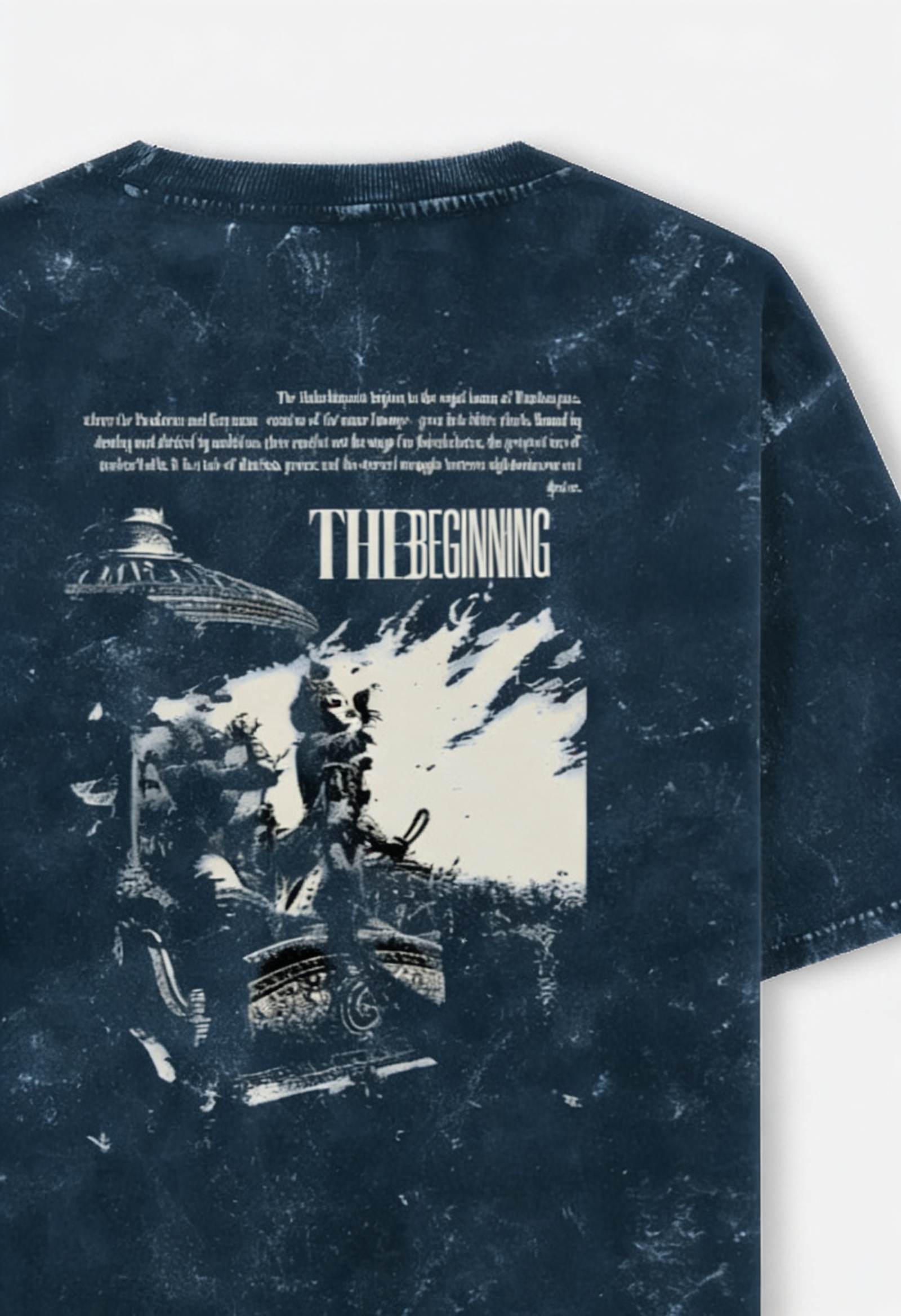 THE BEGINNING Acid Washed Oversized Tee