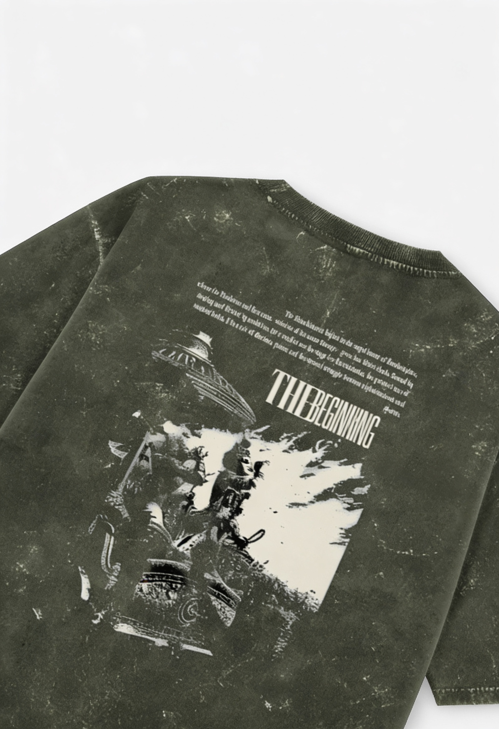 THE BEGINNING Acid Washed Oversized Tee