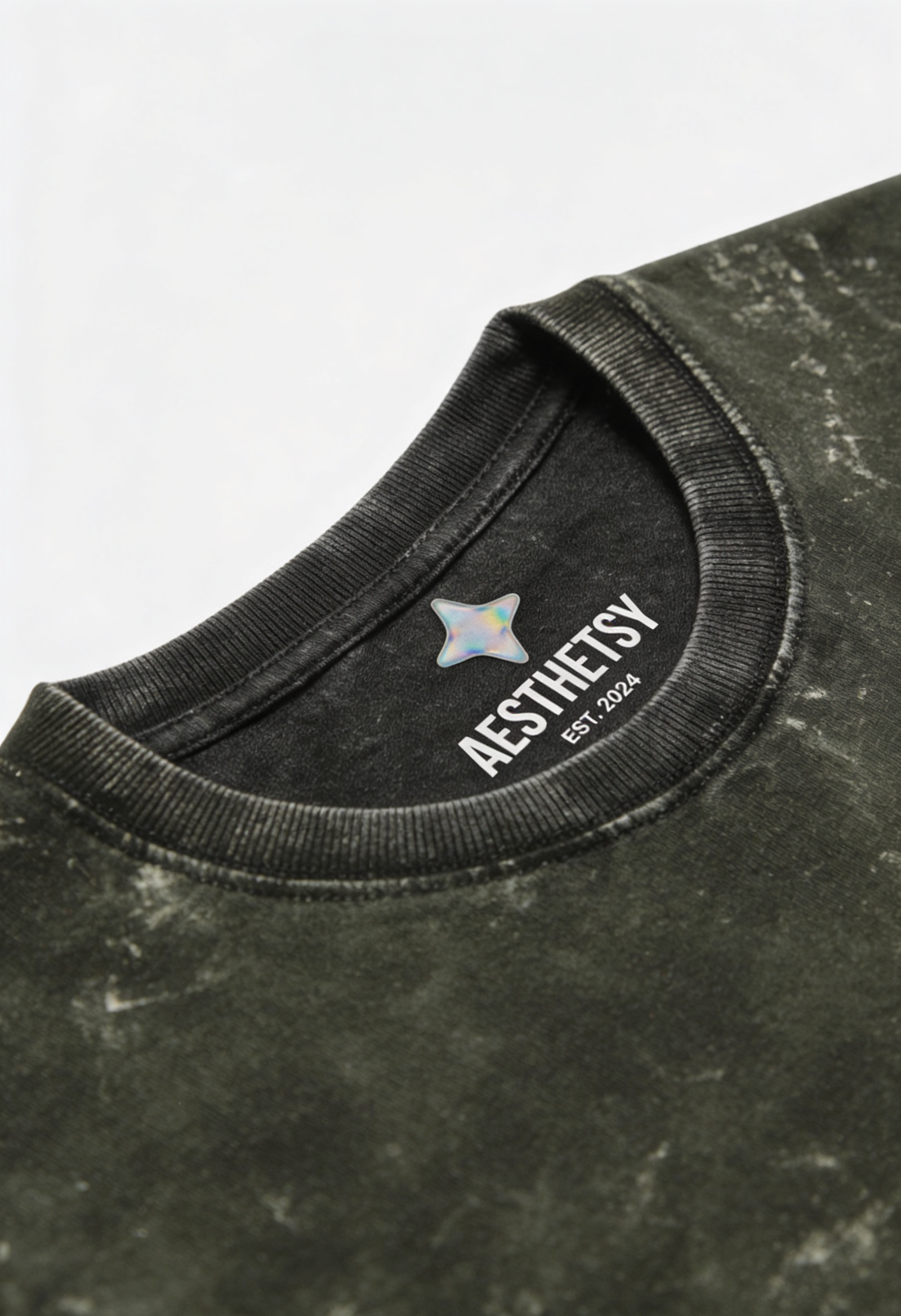 THE BEGINNING Acid Washed Oversized Tee