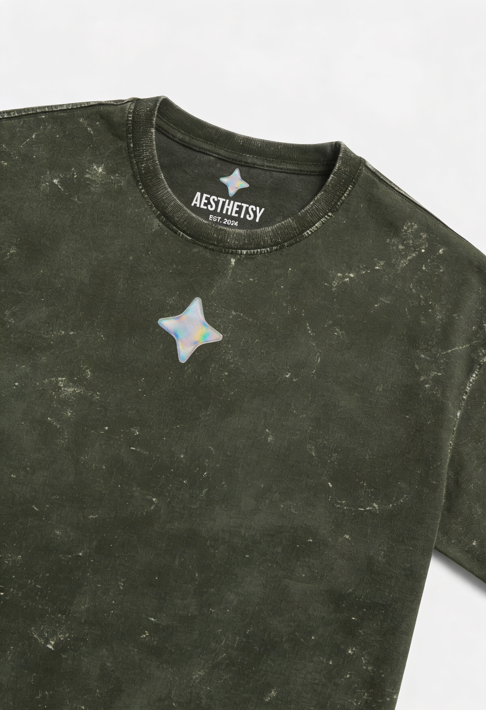 THE BEGINNING Acid Washed Oversized Tee