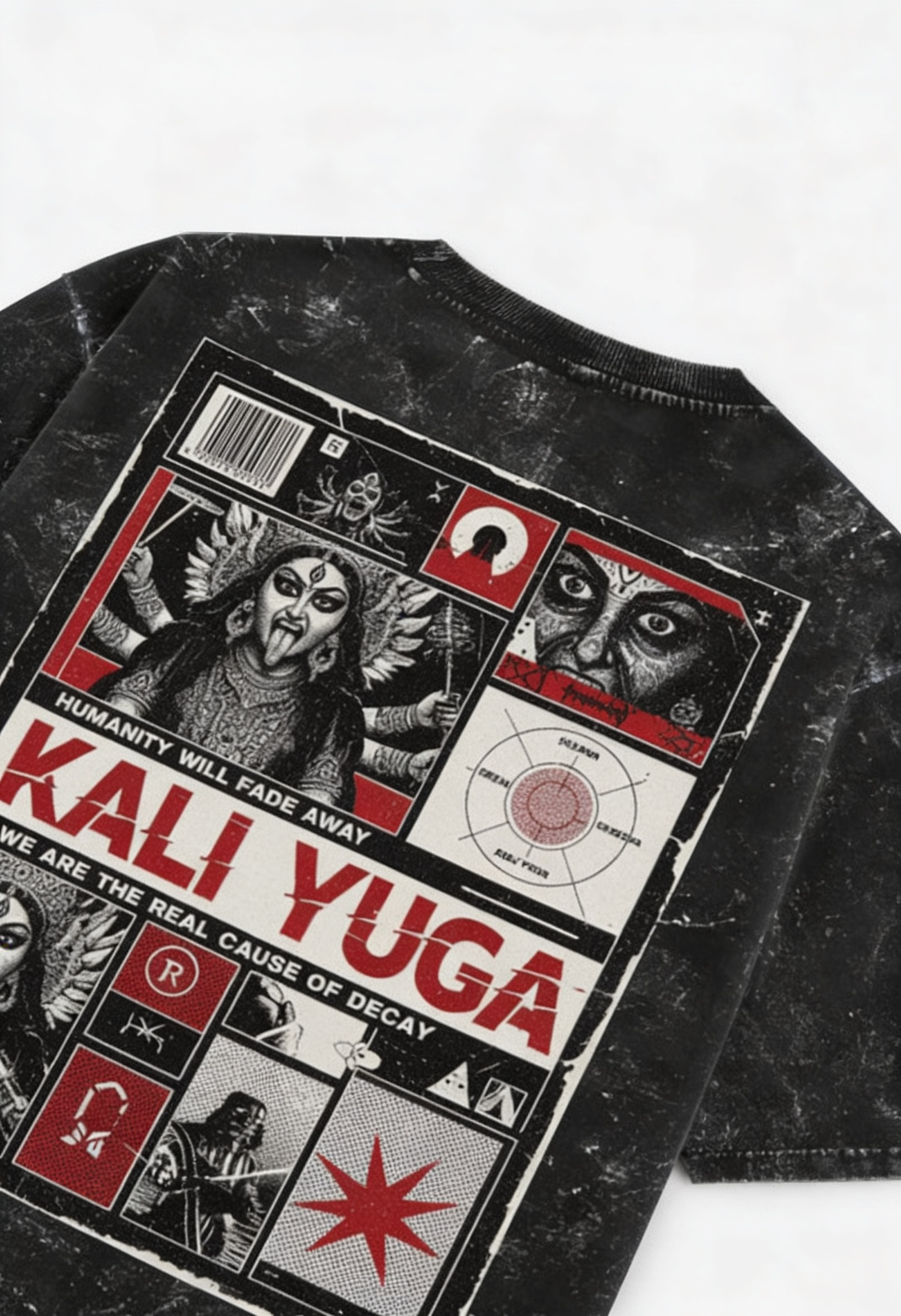 KALI YUGA Acid Washed Oversized Tee