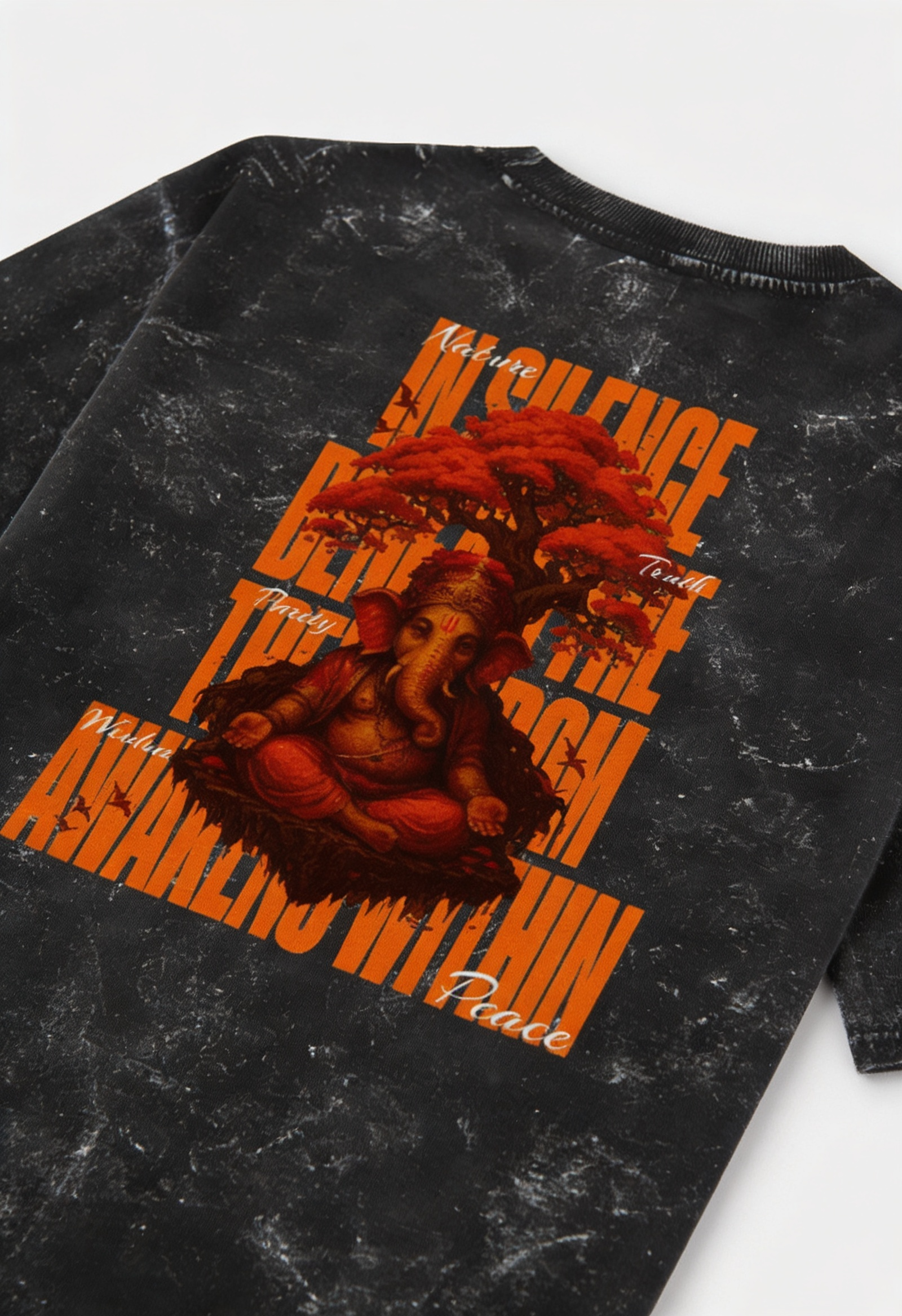 GANESHA -  Acid Washed Oversized Tee