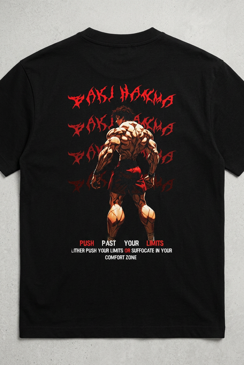 BAKI HANMA back Print T-Shirt